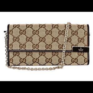 ‼️SOLD‼️Gucci Dice Original GG Canvas Chain Clutch